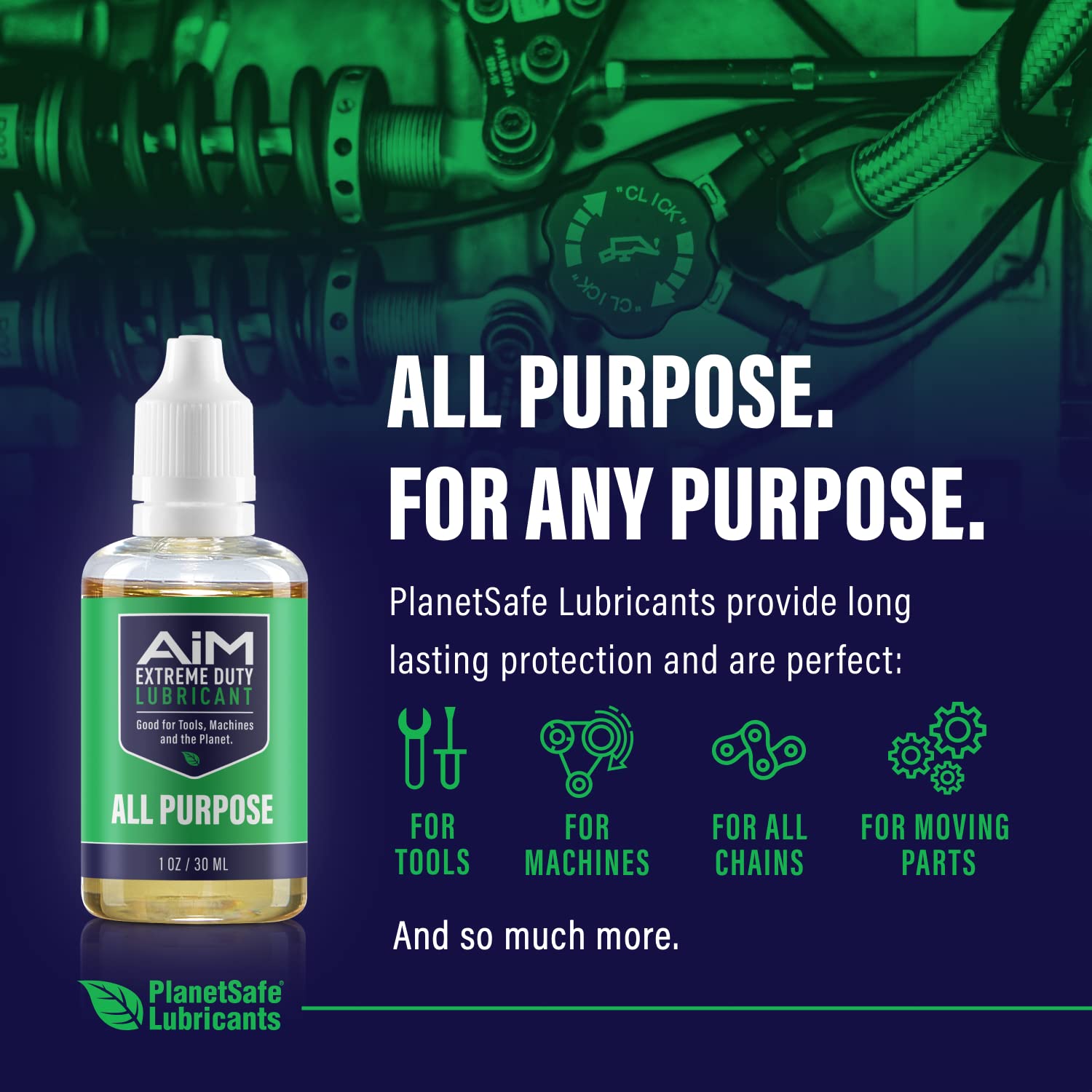 Planet Safe AIM Extreme Duty Lubricant 1oz- Made in The USA. Non